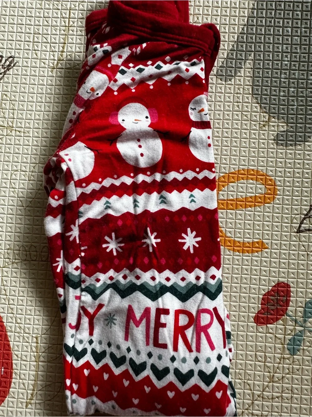 Little Sleepies Red Holiday Snowman Zippy